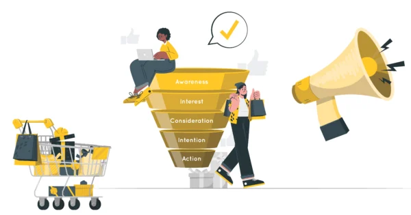 Different Stages of Sales Funnel In Marketing "Sales Funnel ke अलग-अलग Stages in Hindi